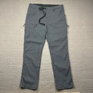 Slumberjack Pants Men 34x30 (34x29) Gray Roll Up Nylon Stretch Outdoors Gorpcore